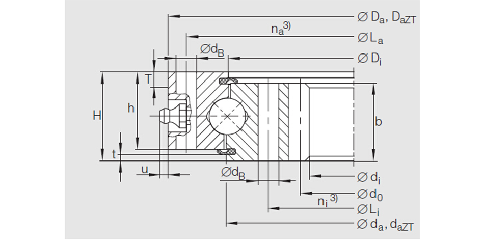 Four Point Contact Ball Slewing Bearing(VA Series)